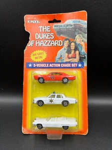 Ertl Vintage The Dukes of Hazzard 3 Vehicle Action Chase Set MIP! Torn Card! - Picture 1 of 3