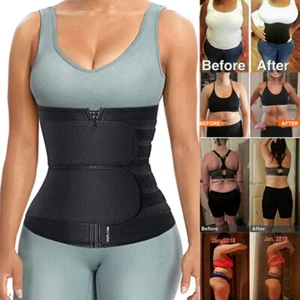 Donna Vita Yoga Trainer Sauna Corsetto Sudore Perdita Peso Body Shaper Cintura Slim - Foto 1 di 22