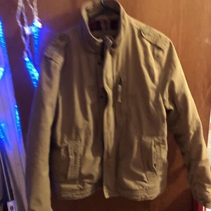 American Eagle Jacke hellbraun Canvas Flanell gefüttert Hausarbeit Scheune Feldmantel Herren Large - Bild 1 von 5