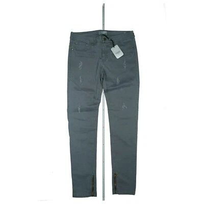 HOSS Intropia Damen Stretch Jeans Hose slim skinny Zip 38 W29 Grau used look NEU - Bild 1 von 4
