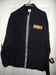 US Navy Running Jacket Jogging Physical-Training USN PT Reflective Sz M Long USA - Picture 1 of 14