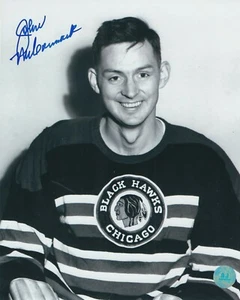 Signed 8x10 JOHN MCCORMACK Chicago Blackhawks Photo - COA - Picture 1 of 1