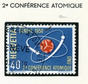 PHOTO CONTRACTUELLE HELVETIA SUISSE OBLITERE N° 611 CONFERENCE ATOMIQUE - Photo 1/1