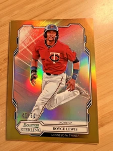 Bowman Sterling Gold Refractor 2019 #BPR-1 Royce Lewis Twins RC/50 - Imagen 1 de 2