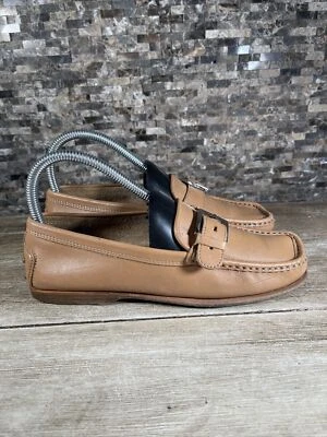 Mocasín de conducción Tods para mujer con hebilla de cuero tostado talla 35,5 Foto 1 de 4