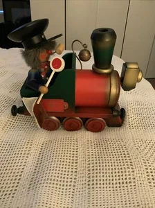 Holzkunst Xmas Express Holiday Train - German 10” Long - Picture 1 of 6