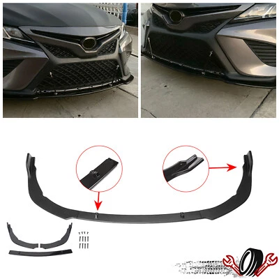 Gloss Front Bumper Lip Kit Spoiler For Toyota Camry SE XSE JDM Style 2021-2024 Foto 1 de 4