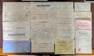 1920s–1940s Lot of 20 UK Receipts & Invoices – Decorators, Furnishers, Merchants - Picture 1 of 5