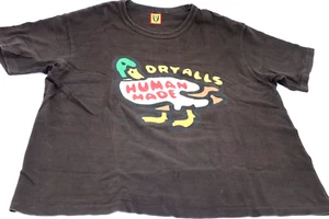 Vintage Human Made Dry Alls Duck Single Stitch Graphic T shirt Black Large - Picture 1 of 10