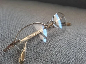 Jean Paul Gaultier JPG Vintage Half Rim Eyeglasses TITANIUM 55-0050 GOLD GP 50 - Picture 1 of 4