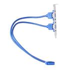 Motherboard USB 3.0 20 Pin to Dual USB3.0 Back Panel Expansion Baffle Cable