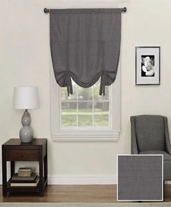 Macy’s Eclipse Kendall Blackout Tie-Up Shade, 42" x 63" In Dark Gray - Picture 1 of 3