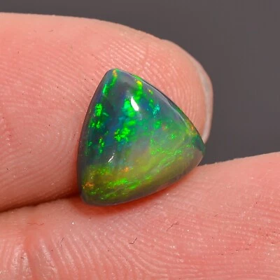 Натуральный черный эфиопский опал 1,9 карата в форме сердца драгоценный камень россыпью 9X9X5 мм - Изображение 1 из 4