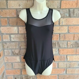 Damen Einteiler Badeanzug Mesh Obermaterial Schwarz Größe M - Bild 1 von 6