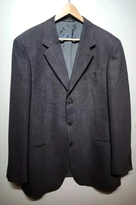 Blazer Chaqueta Abrigo Deportivo Armani Collezioni Negro Lana Cachemira Talla IT 44L Foto 1 de 4