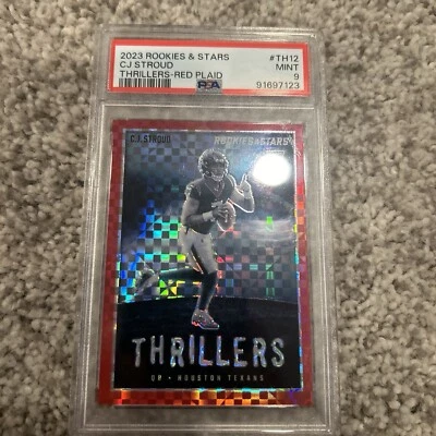 2023 Panini Rookies & Stars CJ STROUD (RC) Thrillers Red Plaid Prizm - Image 1 of 2
