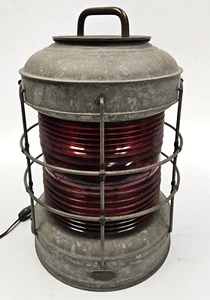 Wilcox Crittenden Perko Marine Nautical Red Ship Lantern 16"H, retrofit electric - Picture 1 of 20