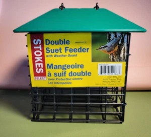 Stokes Select Double Suet Feeder With Weather Guard Green NEW - Picture 1 of 3