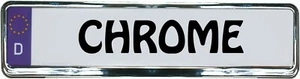 Design number plate frame chrome 1 piece - Imagen 1 de 1
