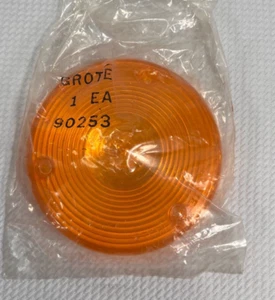 Grote 90253 Amber 4" Round Replacement Lens – NOS Marker/Signal Cover - Picture 1 of 2