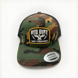 Berretto Baseball Uomo Rosso Cappello Sporco Company Mimetico Nero Maglia Camionista Patch Cap - Foto 1 di 4