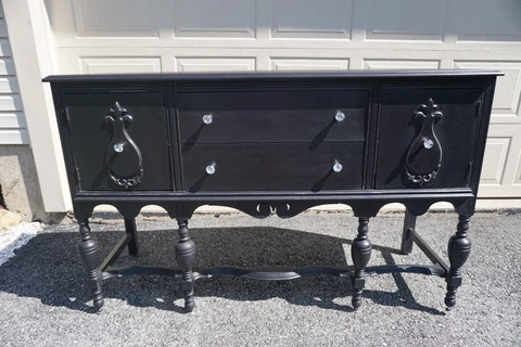 Vintage Buffet Sideboard Repurposed Cover