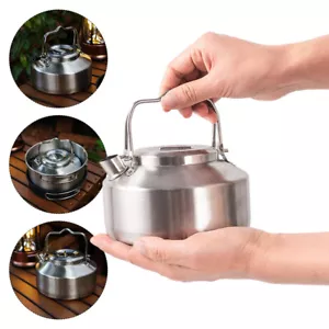 Portable Small Stainless Steel Kettle Teapot Outdoor Hiking Camping Picnic - Picture 1 of 12