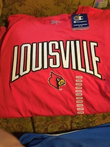 Louisville Cardinals Champion Authentic Wear Stitched T Shirt - Picture 1 of 5