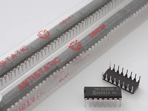 5x - Signetics 74LS169AN - 4-Bit Binary Counter 20Mhz 32ns - IC 74LS169 PDIP-16 - Picture 1 of 6