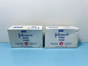 JOHNSON’S BABY SOAP - GENTLY CLEANSES DELICATE SKIN - 100 G - NEW - LOT OF 2 - Picture 1 of 1