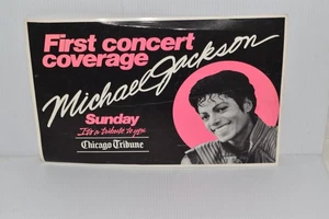 Michael Jackson Newspaper Stand CHICAGO TRIBUNE Ad 1st CONCERT memorabilia(UKQ22 - Picture 1 of 4