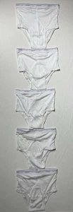 Vintage Men's Jockey Classic 5 Pack 100% Cotton Briefs White Size 36 Y Fly - Picture 1 of 4