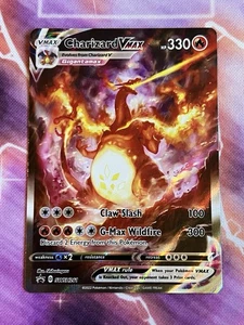 Pokemon! Tarjetas promocionales holográficas Charizard VMAX SWSH261 SWSH casi nuevas - Imagen 1 de 1