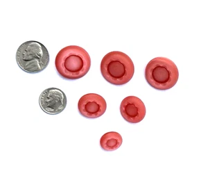 3 Lg 2 Med 1 Sm Vintage Blush Pink Bakelite Style Floral Shank Plastic Buttons - Picture 1 of 2