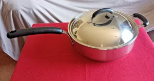 MEYER BELLA CUISINE 10" EDELSTAHLPFANNE MIT DECKEL EU.C. ZWEI GRIFFE - Bild 1 von 11