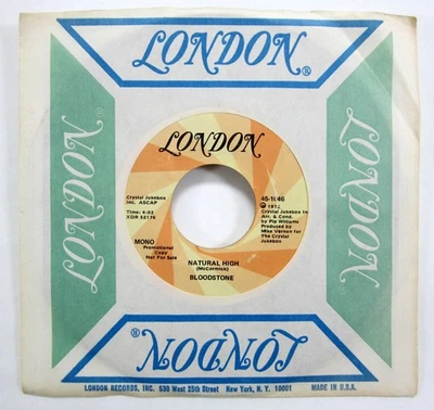 BLOODSTONE 45 Natural High STEREO/MONO Promo Near-MINT 1972 funk  #4043 - Image 1 of 3