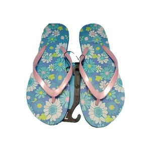 Teenager Mädchen Flip Flops bunte Zehenstegsandalen Strand Pool Schuhe Pediküre Größe 7 - Bild 1 von 7