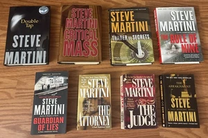 Steve Martini PB & HC Lot of 8 Double Tap, Critical Mass, Trader of Secrets, Rul - Picture 1 of 5