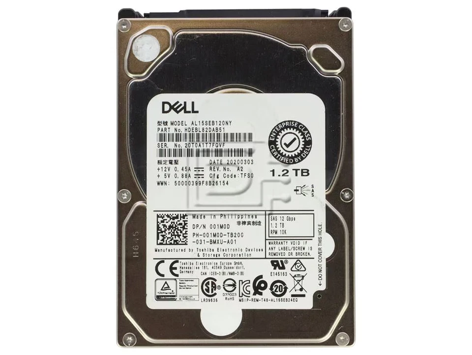 Dell AL15SEB120NY 1.2TB 2.5" SAS HDD - Image 1 of 1