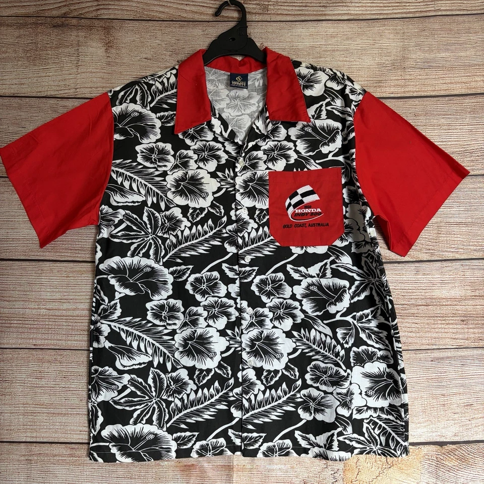 1999 Honda Indy 300 Shirt ~ Size L Men's ~ Gold Coast Australia Floral Collar - Image 1 of 4