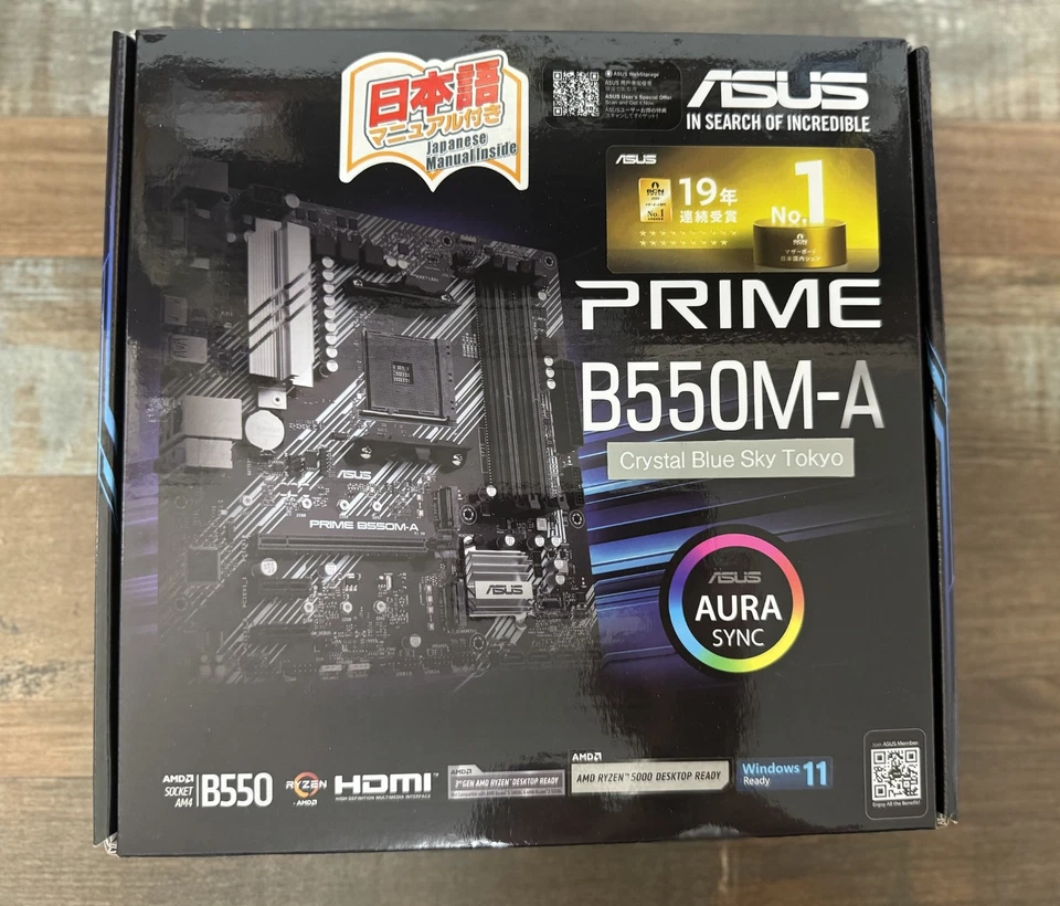 ASUS PRIME B550M-A AMD Ryzen AM4 Motherboard MicroATX SATA 6Gb/s DDR4 [NEW] - Image 1 of 4