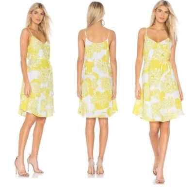 Cupcake & Cashmere Dayen Women Yellow White Floral Dress size L — 第 1/4 张图片