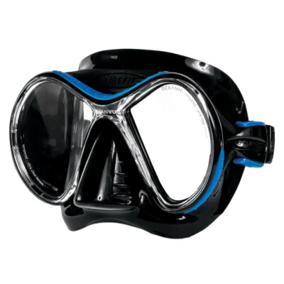 Used Oceanic OceanVu Scuba Dive Mask-Black / Blue - Image 1 of 2