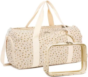 Duffle Bag for Gym Sports Women Girls Workout Travel Bag Weekender with Shoe ... - Picture 1 of 9