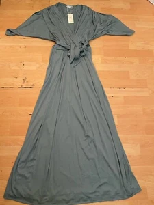 NEW KOH KOH Seafoam Green Maxi Dress Size 2X Women Plus Curvy Short Sleeve AB23 - Picture 1 of 4