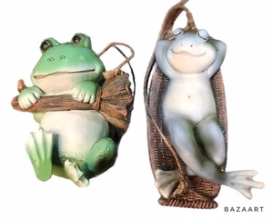 Garden Frogs Pendant Small Swing Hanging Frog Garden Tree Hanging Decoration - Picture 1 of 8