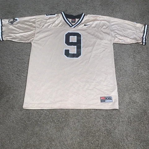 Purdue Boilermakers Nike Gold Football Jersey#9 Mens 2XL Fast Train Logo EUC Cover