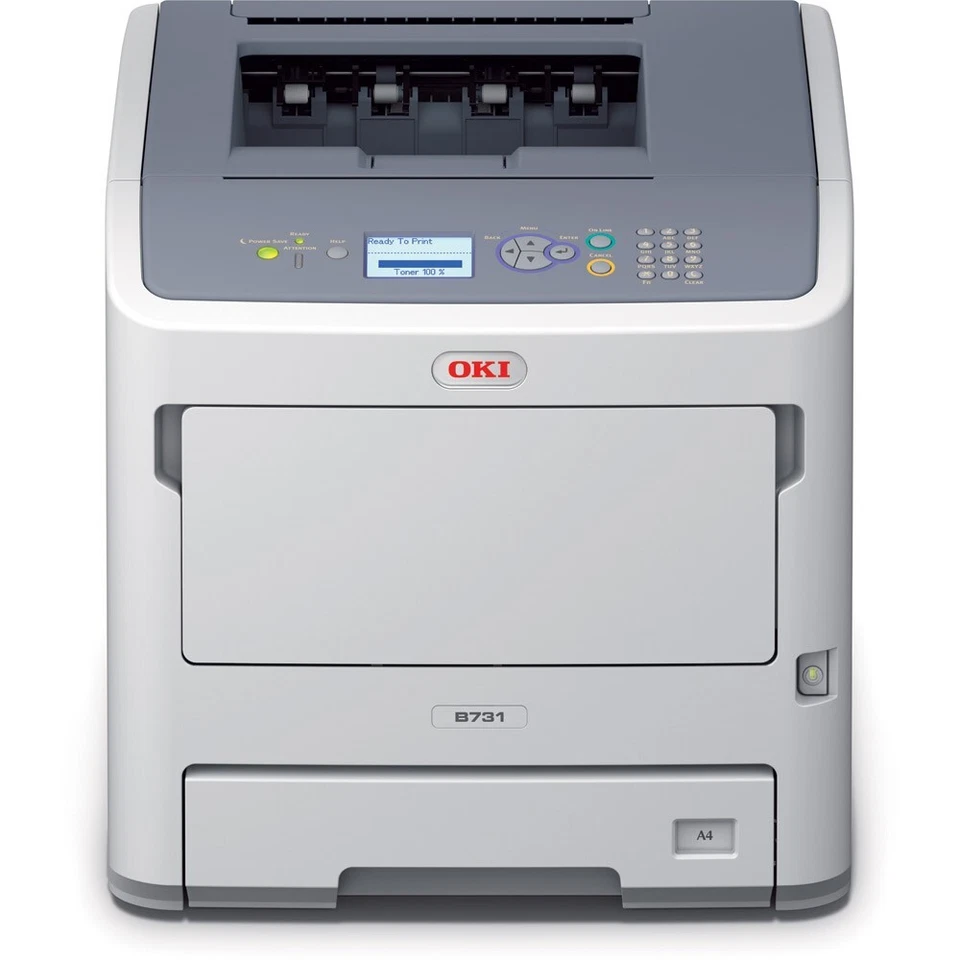 Oki B731dnw A4 Duplex Mono Laser LED Printer B731 731dnw 01334101 REF W/WARRANTY - Image 1 of 4