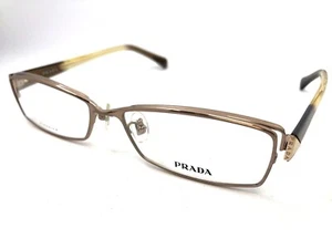 NEW AUTHENTIC PRADA VPR66N 7IS1O1 Gold Women Eyeglasses 54mm 16 140 - Picture 1 of 5