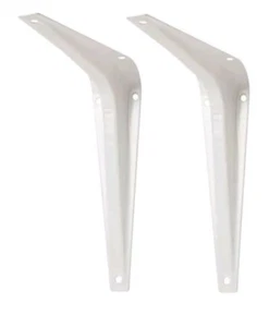 20x White Metal 5" X 6" Wall Corner Angle Shelving Shelf Brackets 20Pcs 5x6 inch - Picture 1 of 3